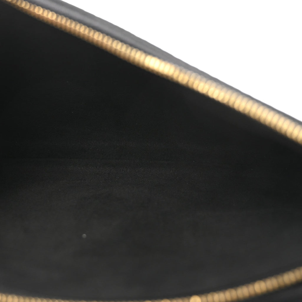 Empreinte Monogram Giant Double Zip Pochette Black Cream