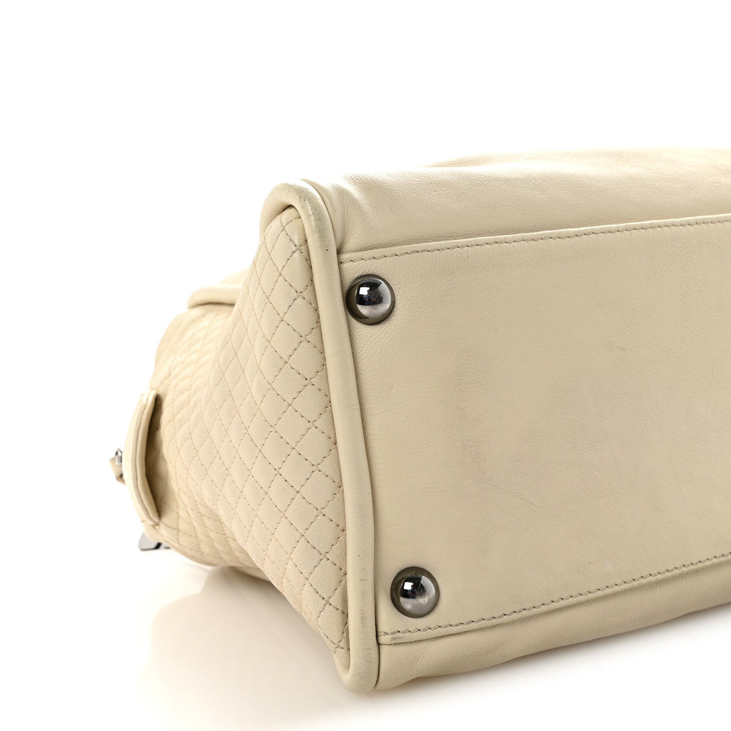 Calfskin Small CC Bowler White