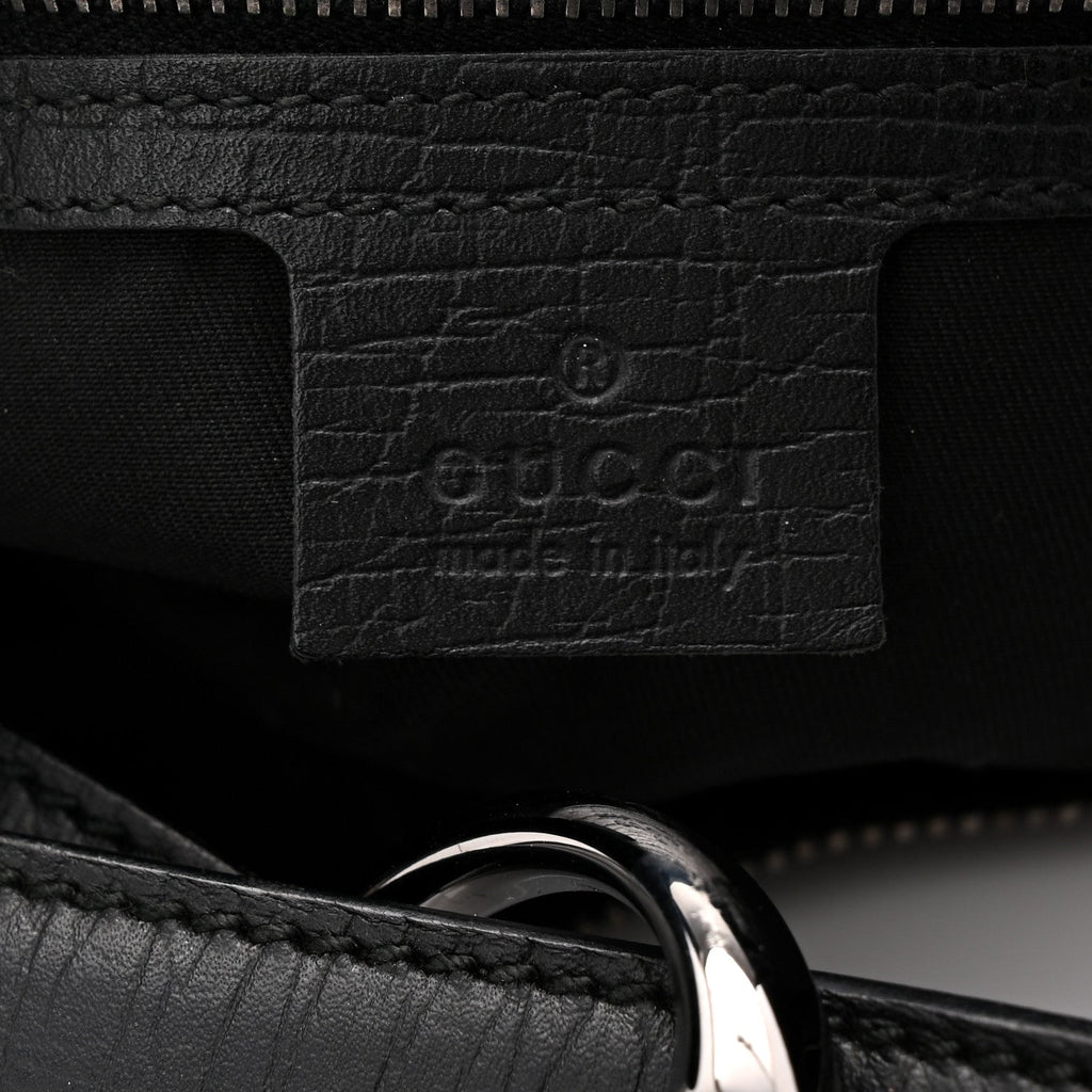 Monogram Medium Horsebit Chain Hobo Black