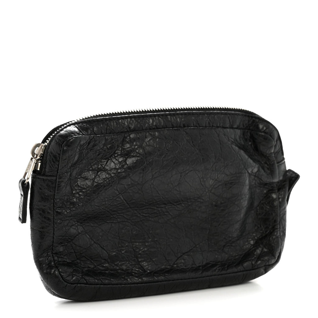 Agneau Arena Classic Hardware Grip Wallet Black