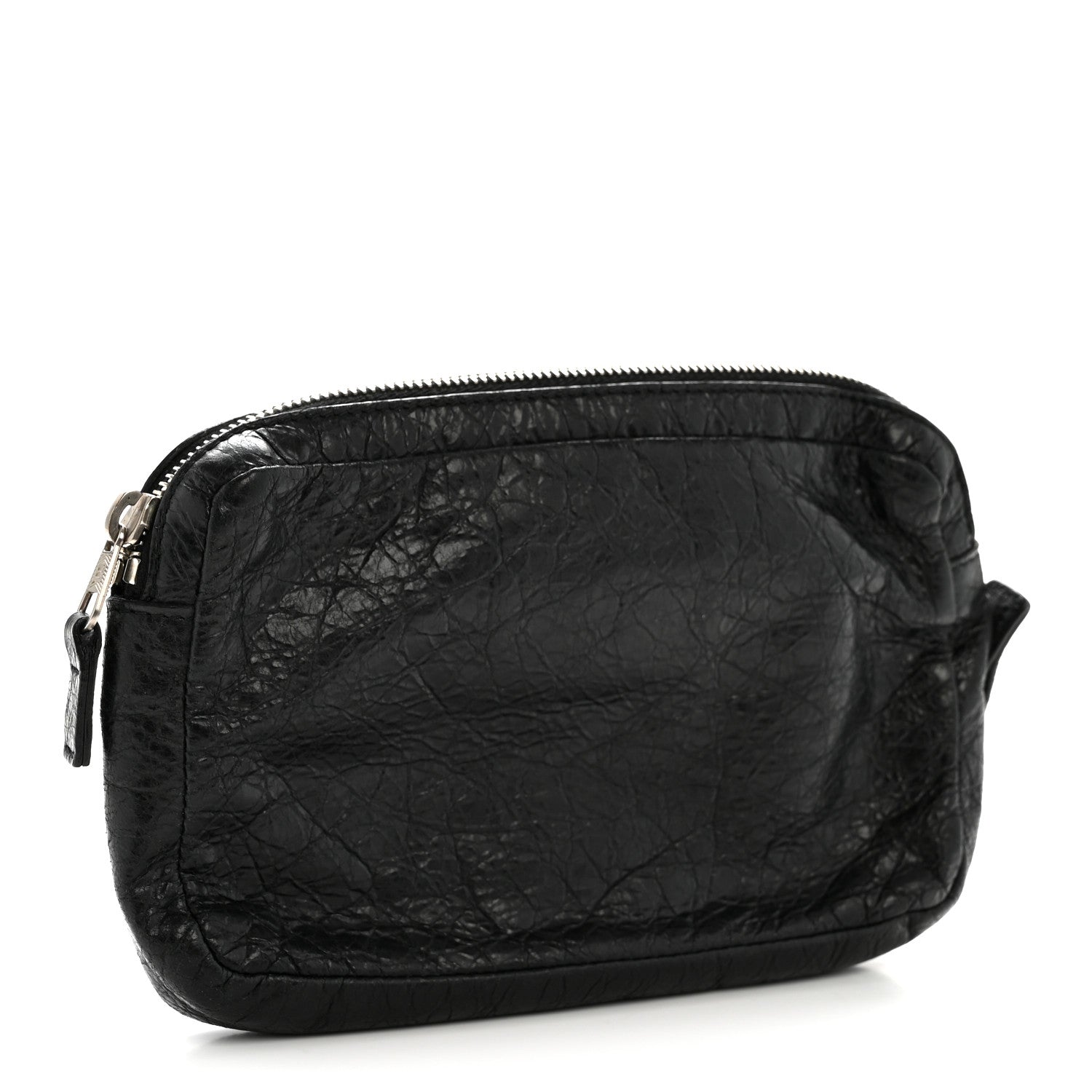 Agneau Arena Classic Hardware Grip Wallet Black