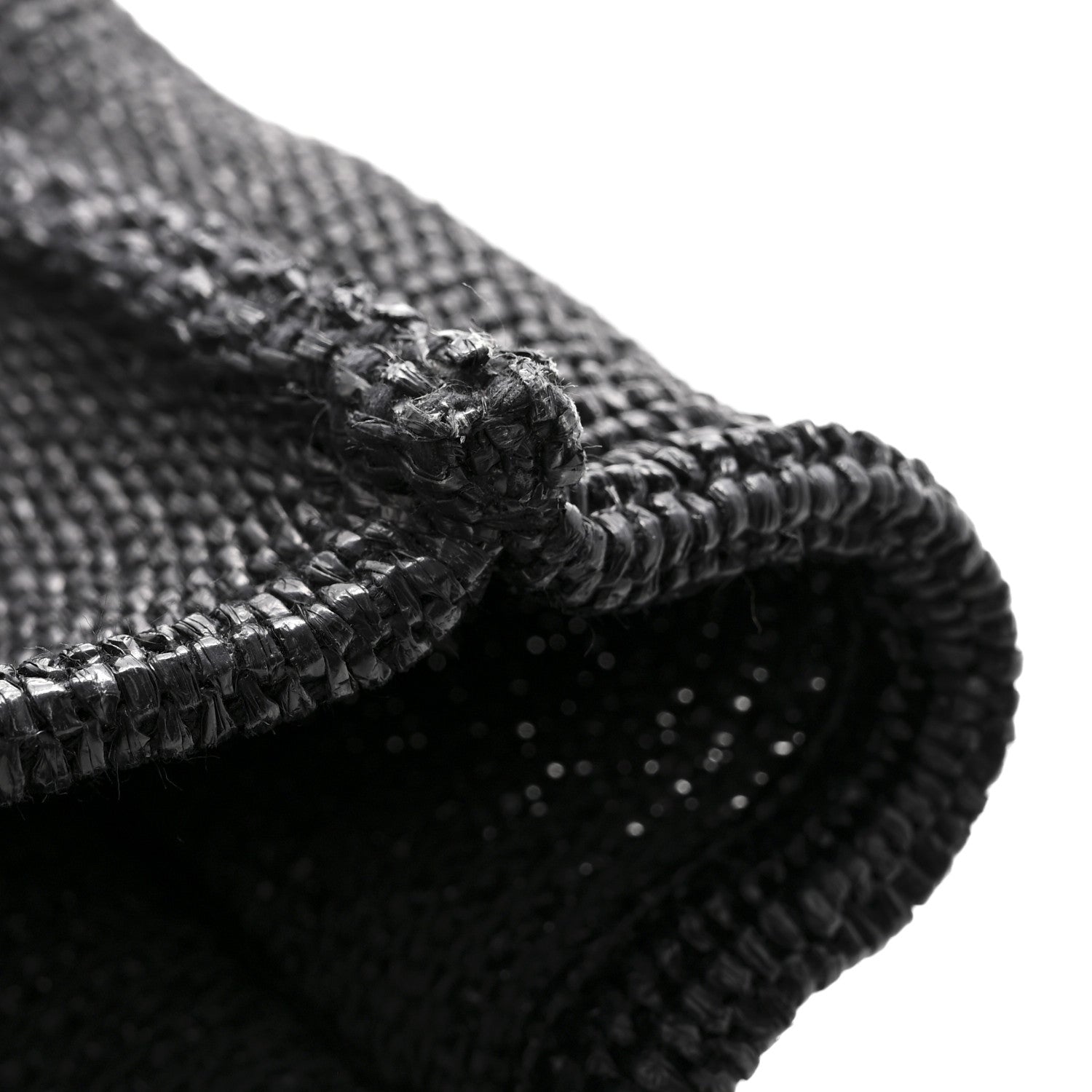 Raffia Large G Shopping Tote Black