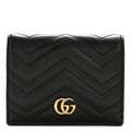 Calfskin Matelasse GG Marmont  Case Wallet Black
