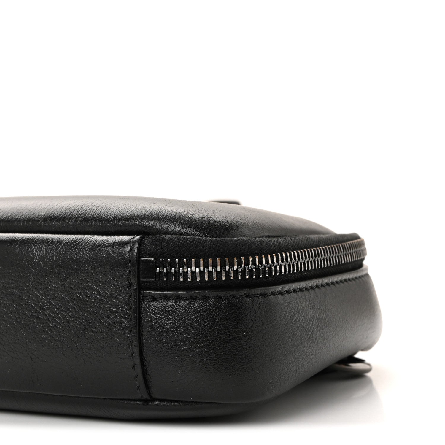 Calfskin Lacquered Vlogo Crossbody Bag Black