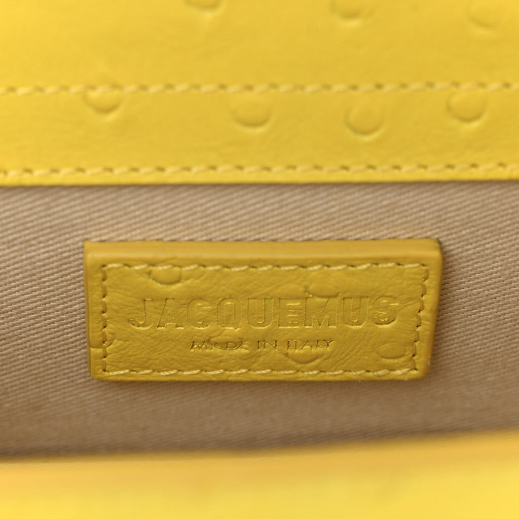 Calfskin Ostrich Embossed Le Bambino Yellow