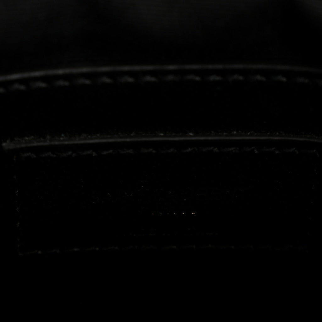 Sheepskin Matelasse Chevron Monogram Large College Satchel Black