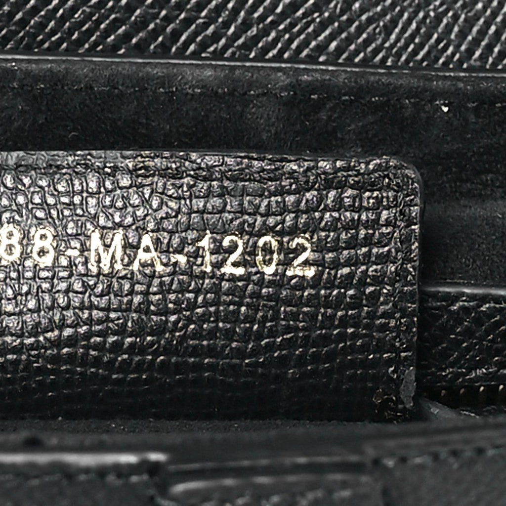Grained Calfskin Saddle Bag With Strap Black