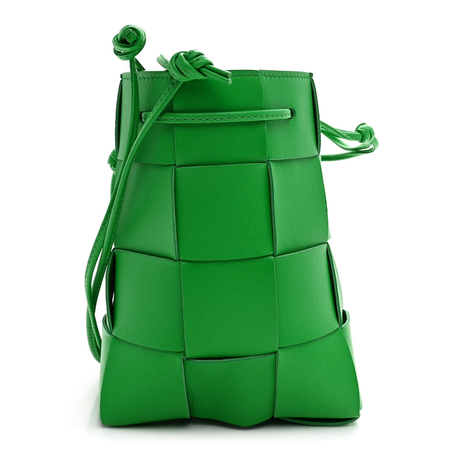 Nappa Maxi Intrecciato Small Cassette Bucket Bag Parakeet