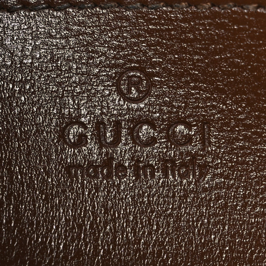 GG Supreme Monogram Azalea Calfskin Retro Interlocking G Flat Messenger Bag Beige Ebony Brown Sugar