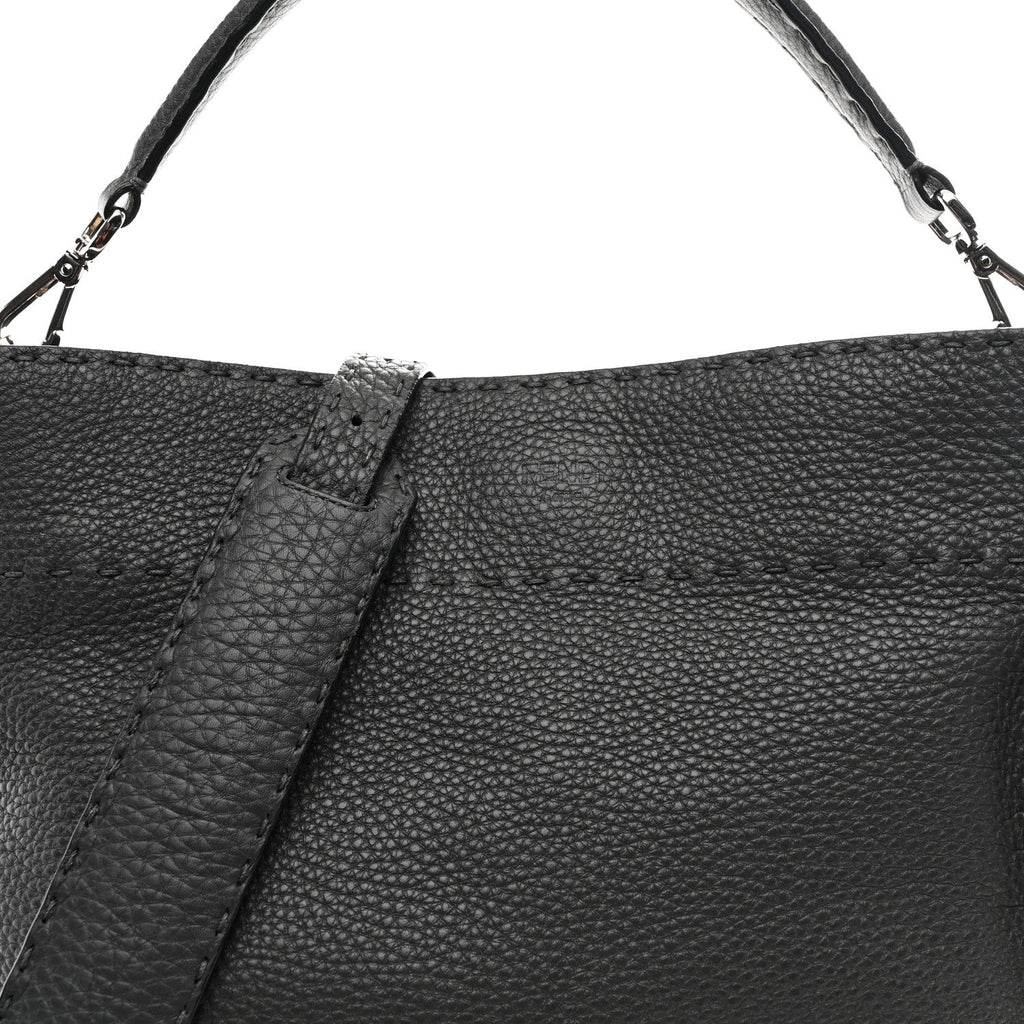 Cuoio Romano Selleria Small Anna Bucket Bag Asfalto