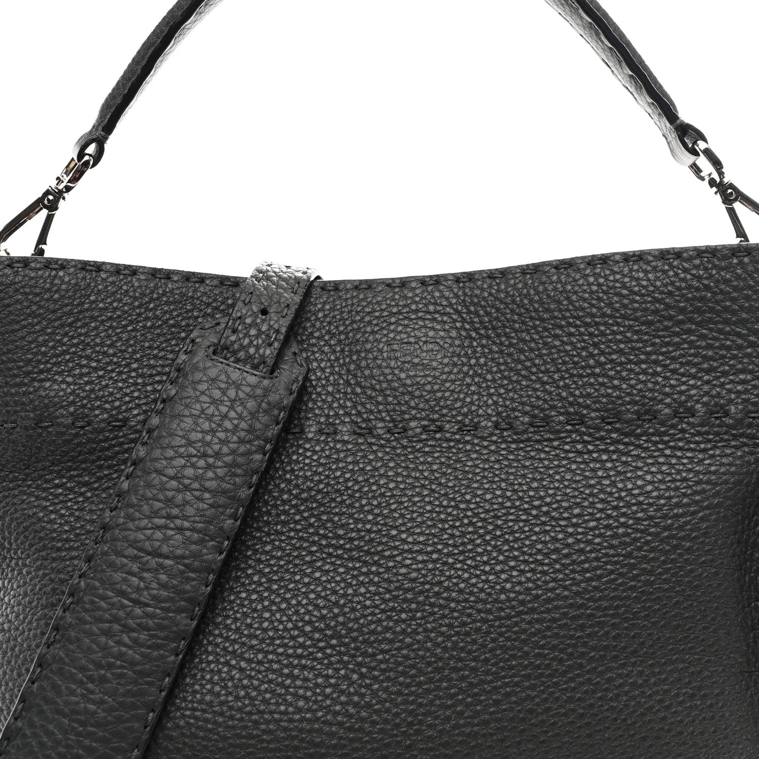 Cuoio Romano Selleria Small Anna Bucket Bag Asfalto