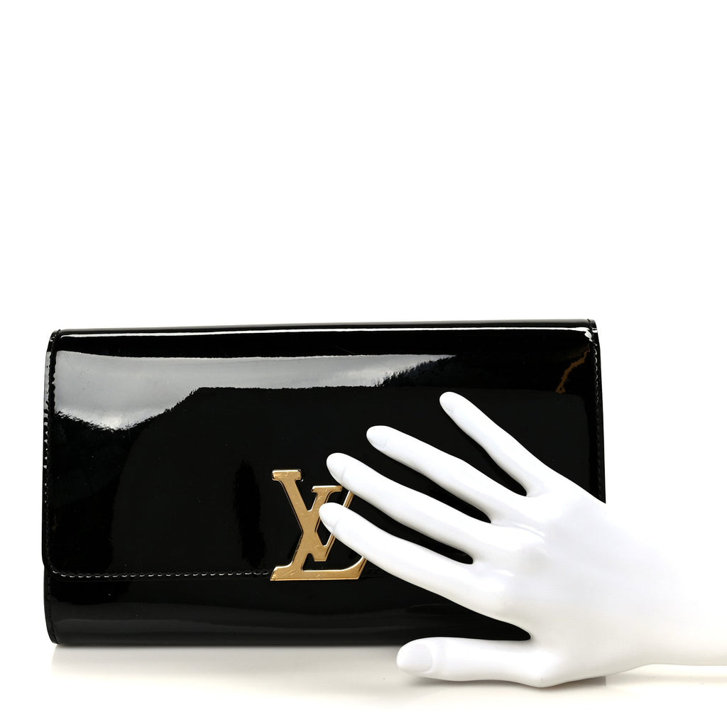 Patent Louise EW Clutch Black