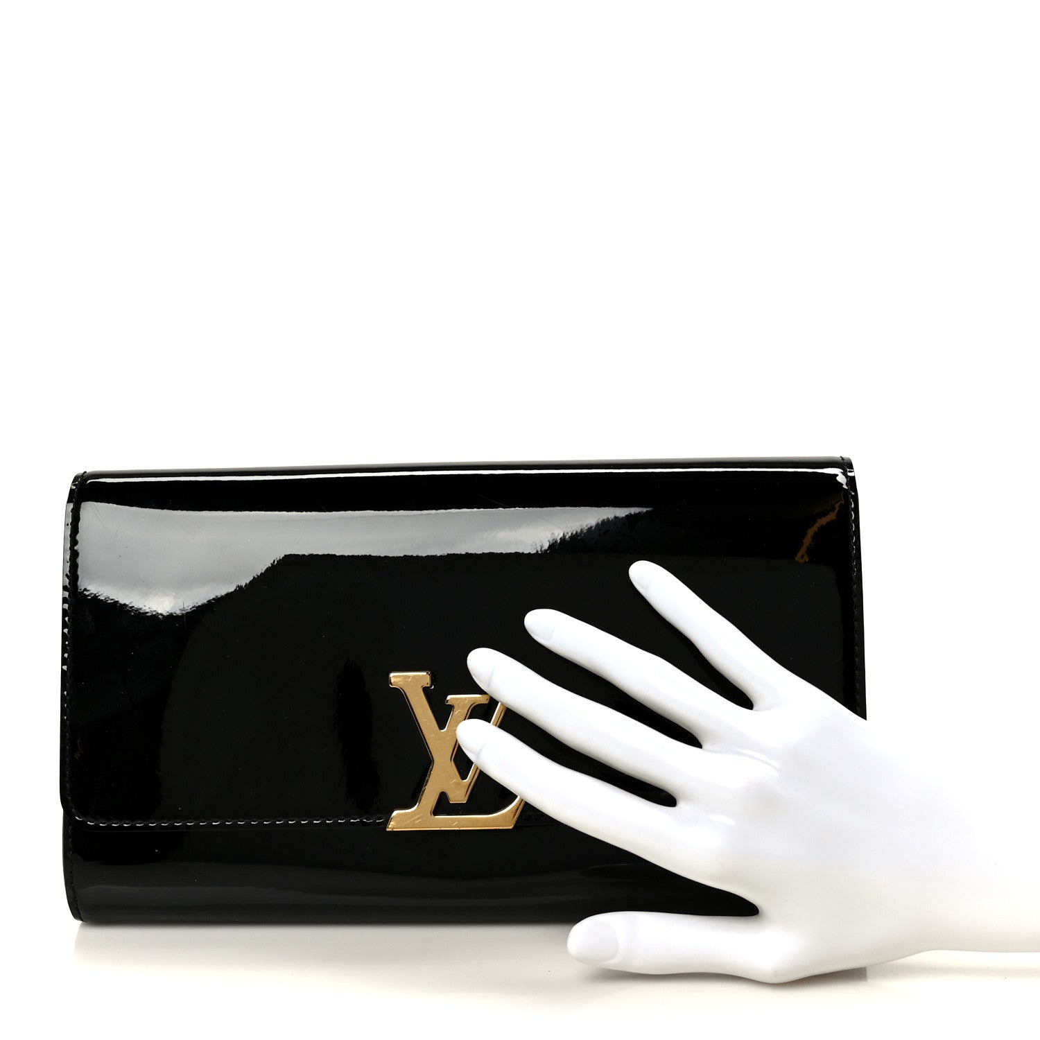 Patent Louise EW Clutch Black