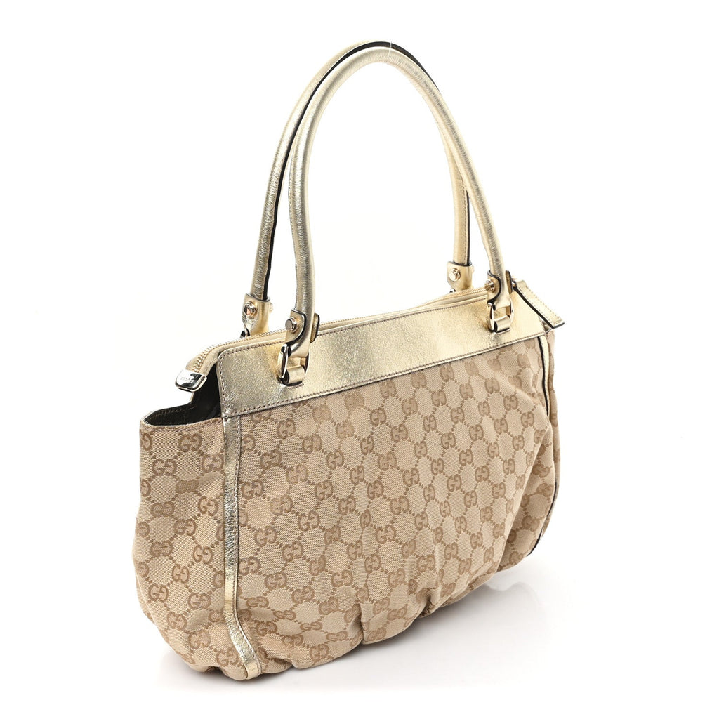 Monogram D Gold Tote Metallic Gold