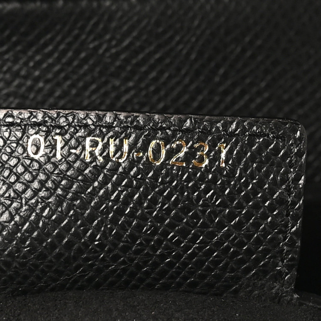 Grained Calfskin Saddle Bag Black