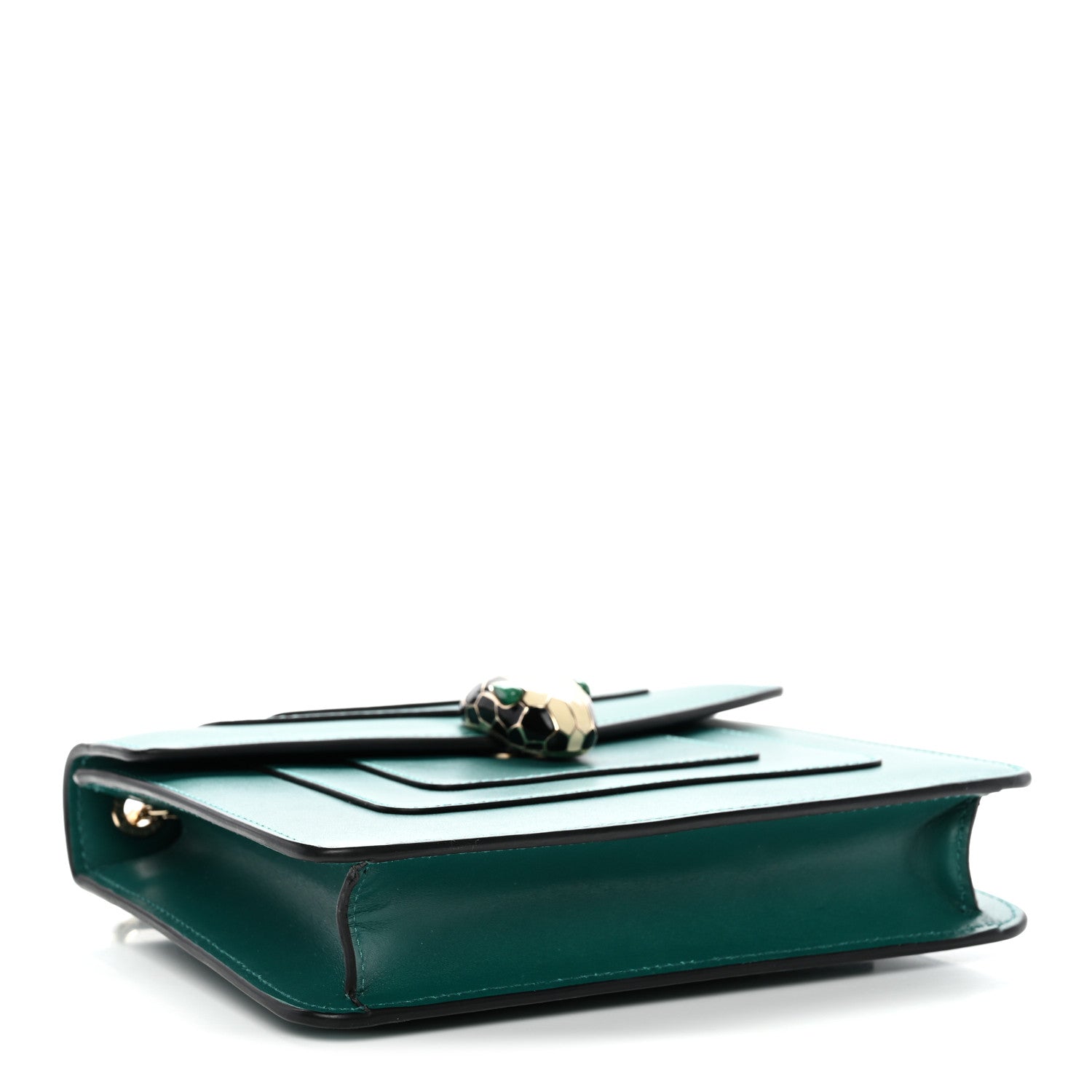Calfskin Small Serpenti Forever Snake Strap Crossbody Bag Emerald Green