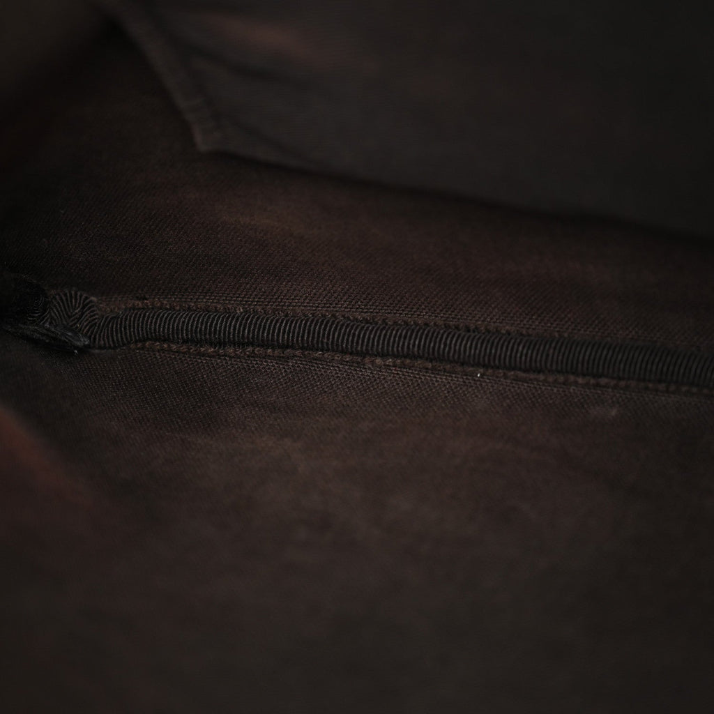 GG Supreme Monogram Medium Flat Messenger Bag Dark Brown