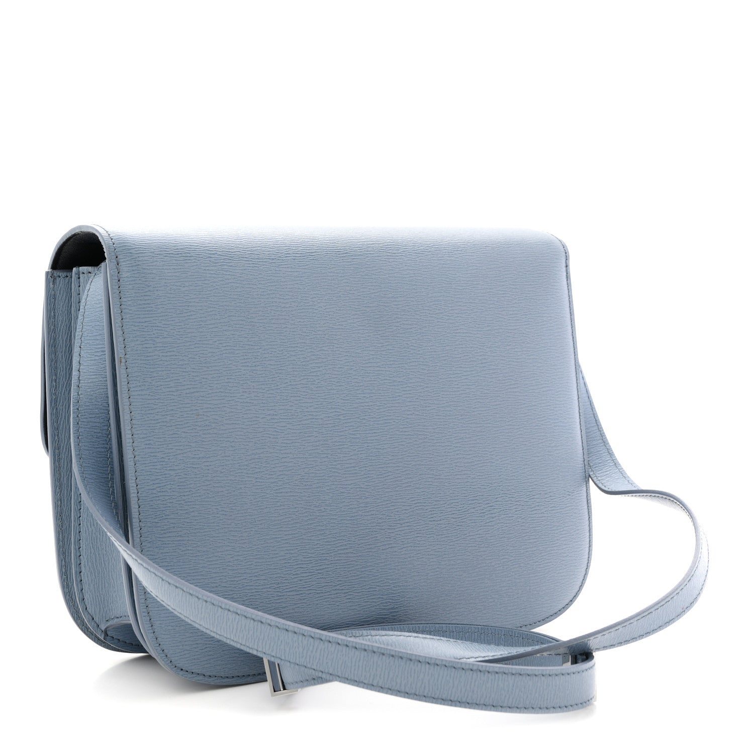 Liege Calfskin Medium Classic Box Flap Bag Slate Blue