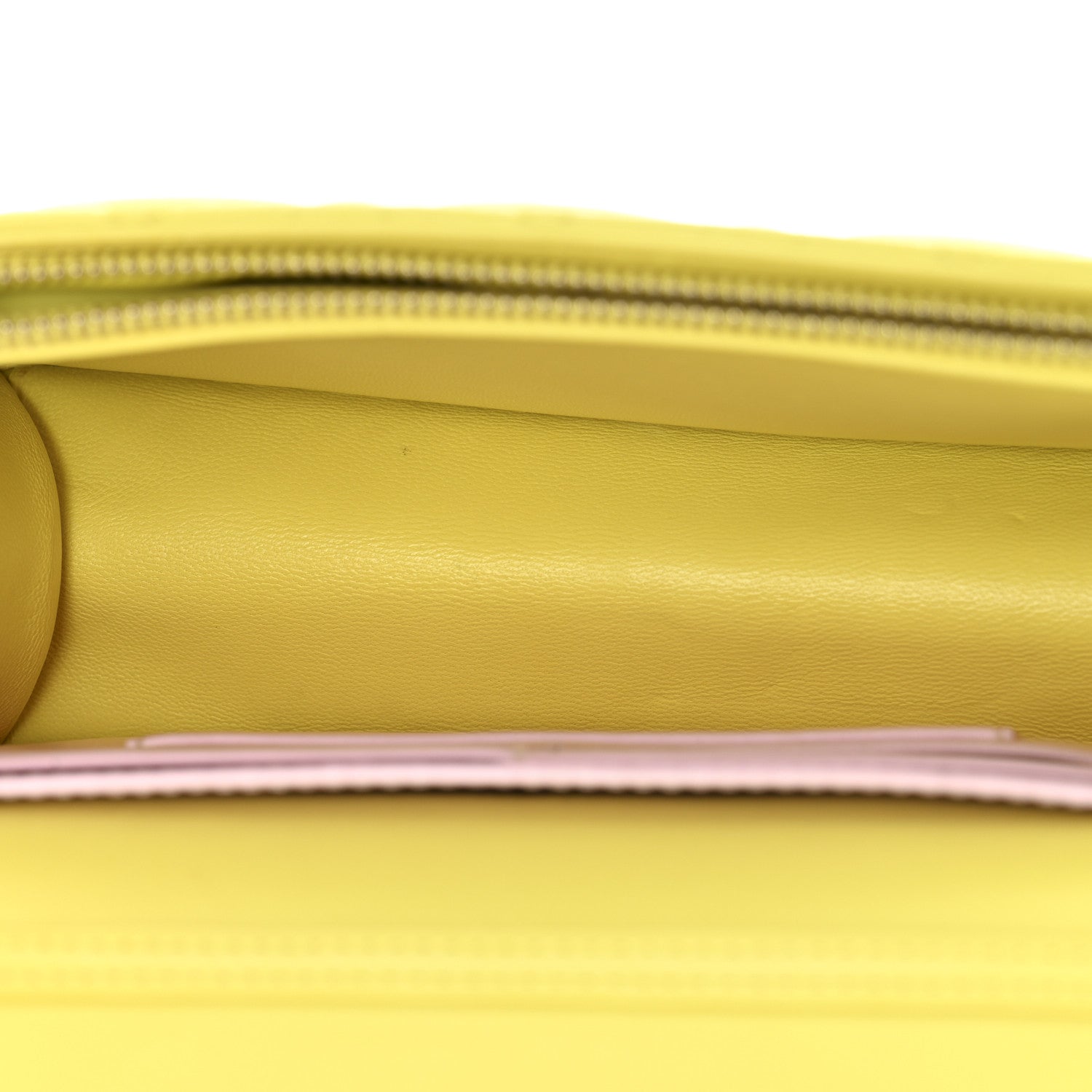 Lambskin Cannage Miss Dior Promenade Pouch Citron