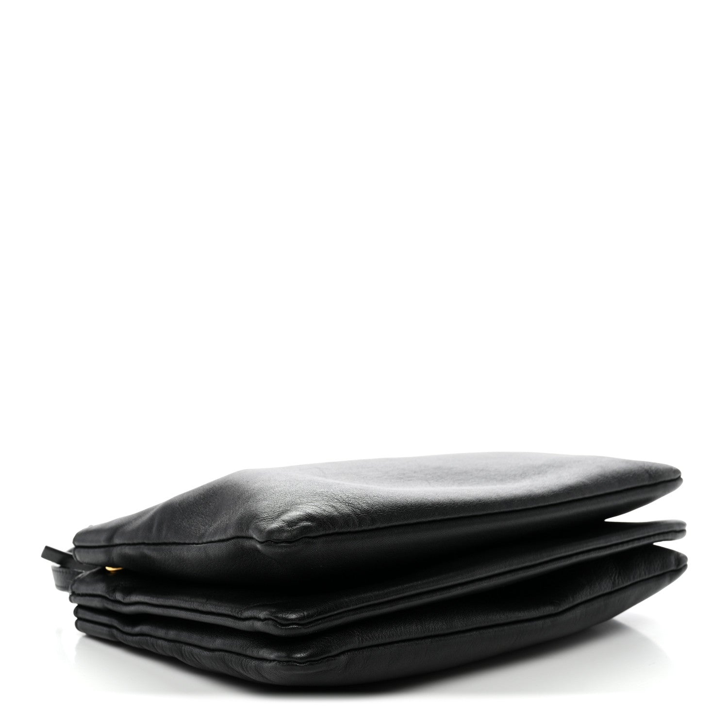 Lambskin Large Trio Crossbody Bag Black