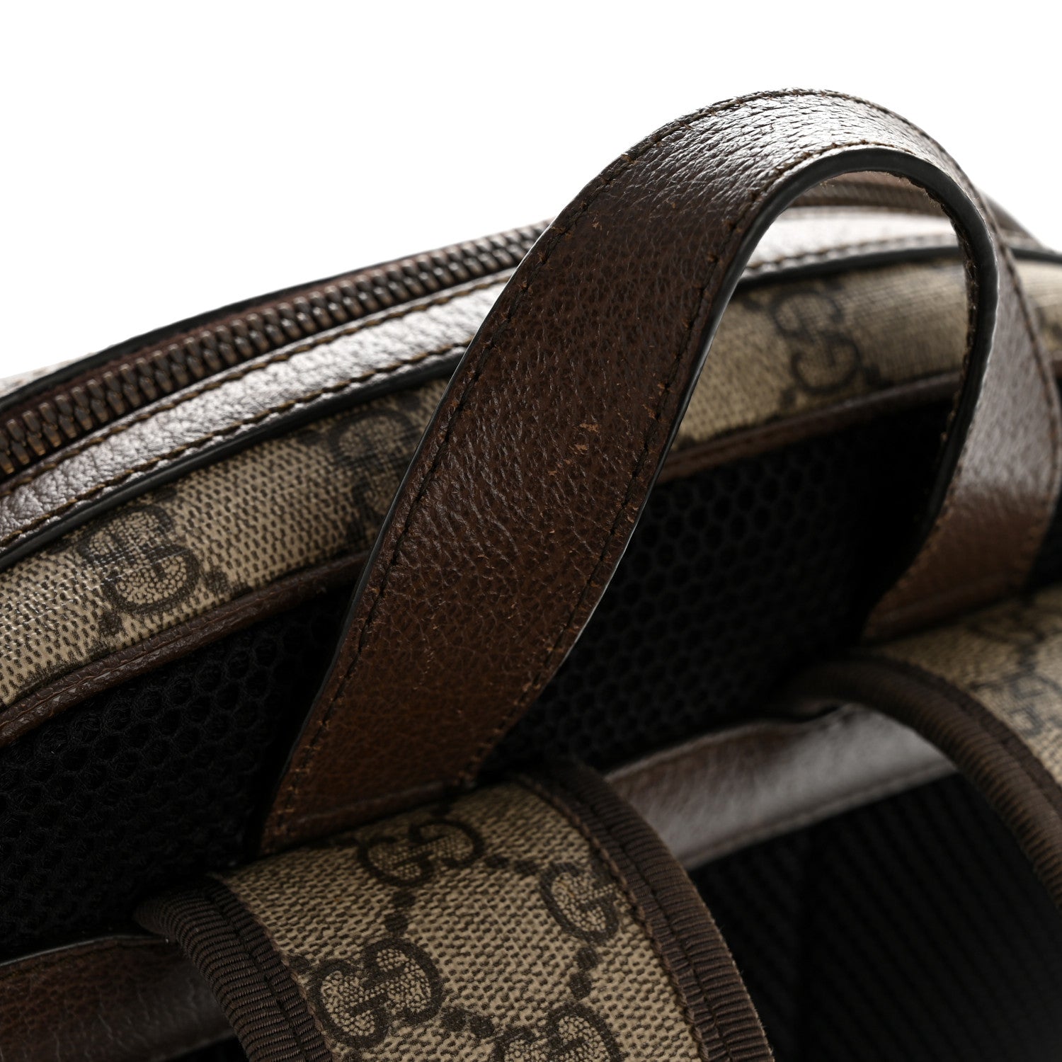 GG Supreme Monogram Medium Ophidia Day Backpack Brown