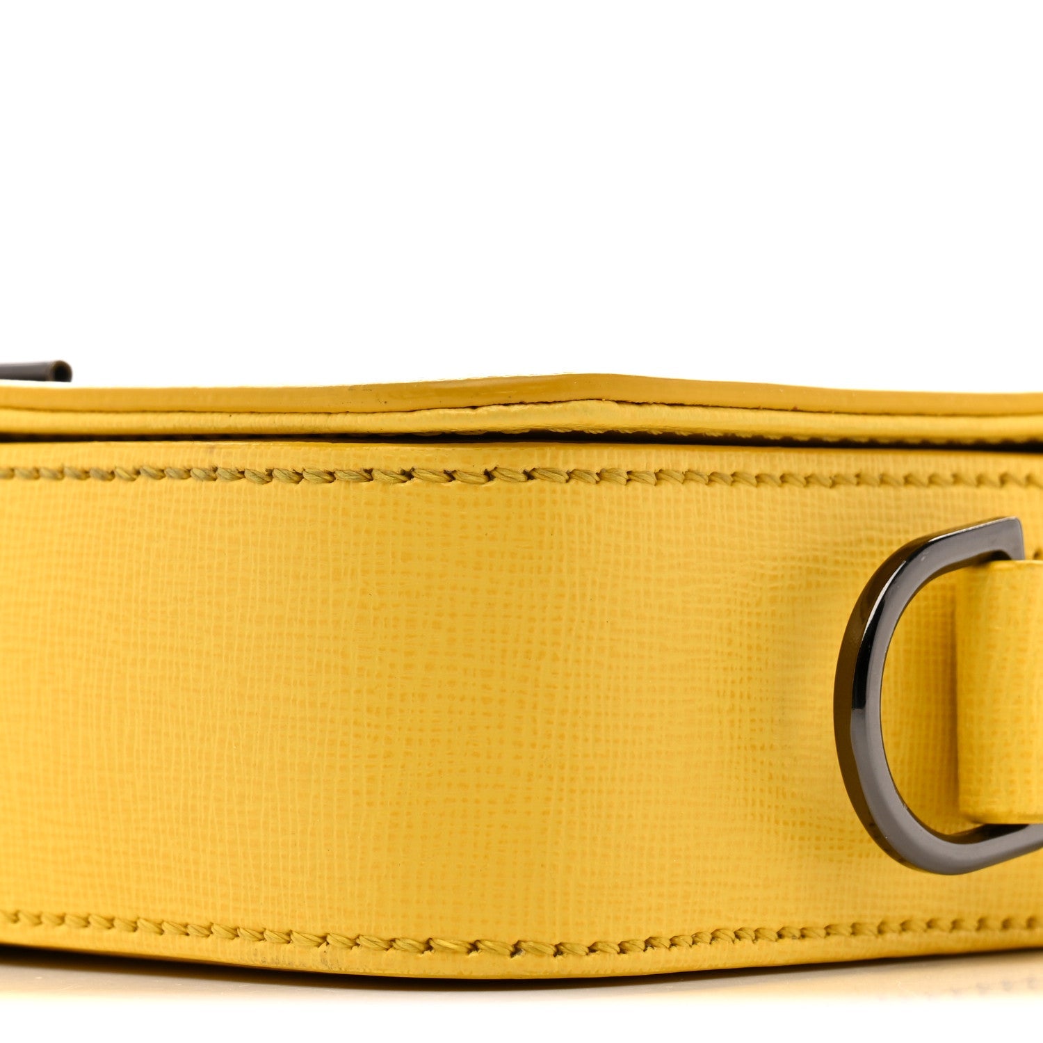 Calfskin Mini Binder Clip Bag Yellow