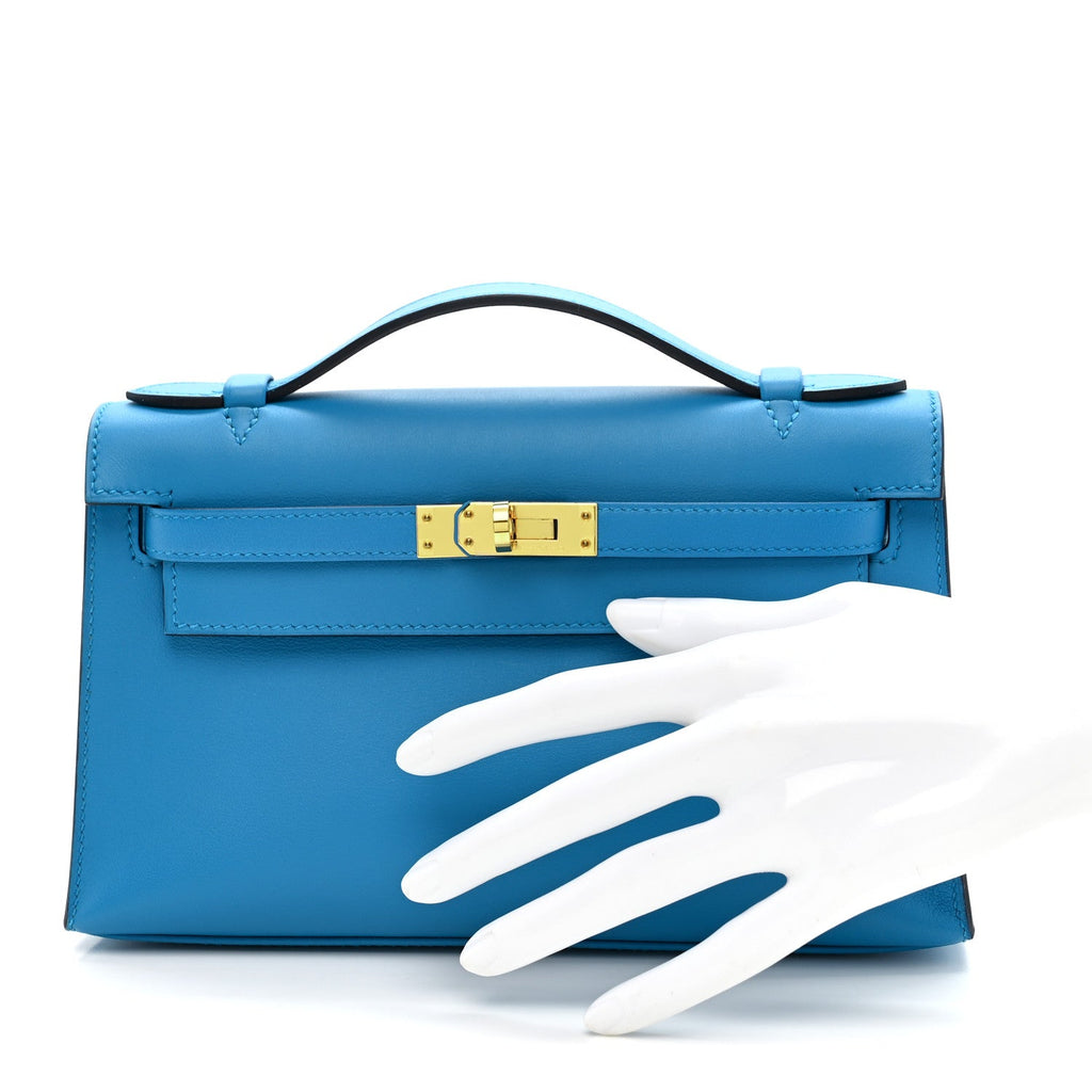 Swift Kelly Pochette Clutch Bleu Frida