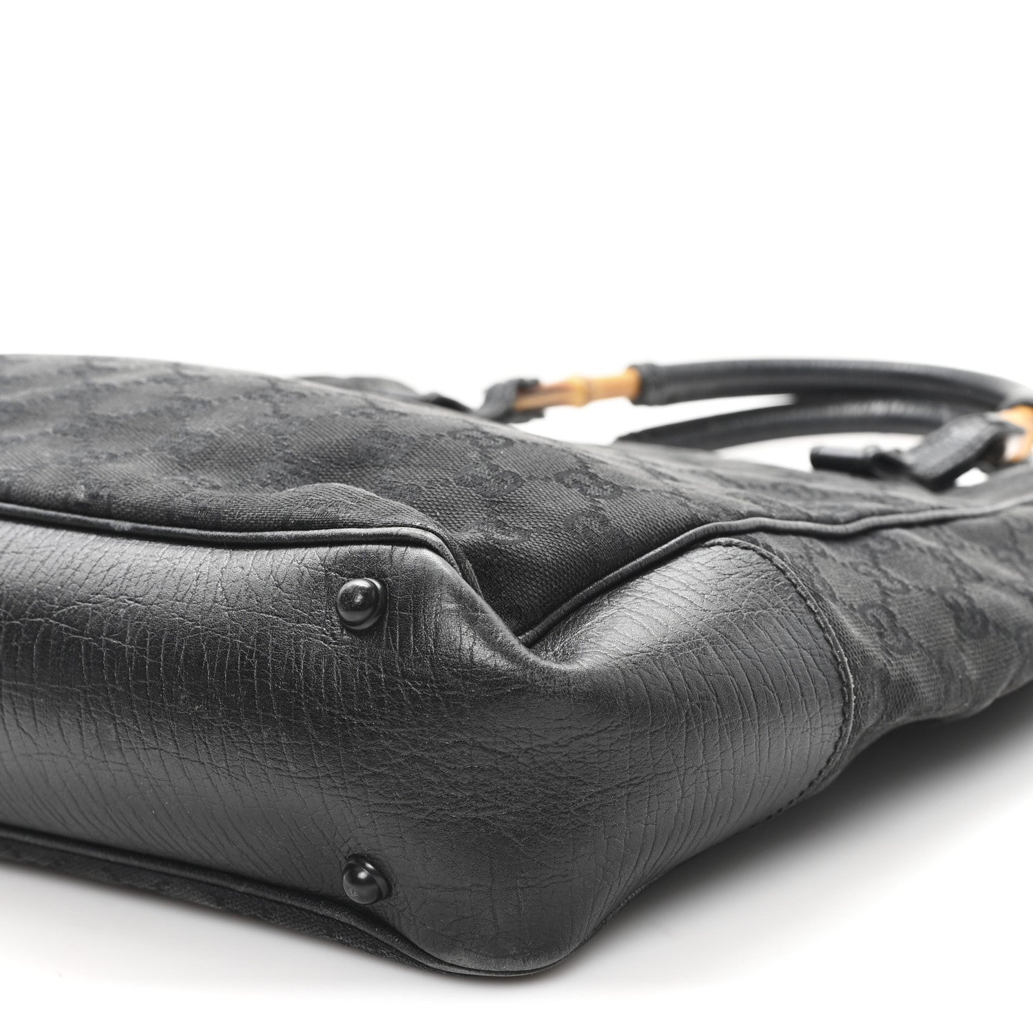 Monogram Bamboo Handle Bag Black