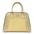 Saffiano Lux Crystal Pyramid Bag Talco Black