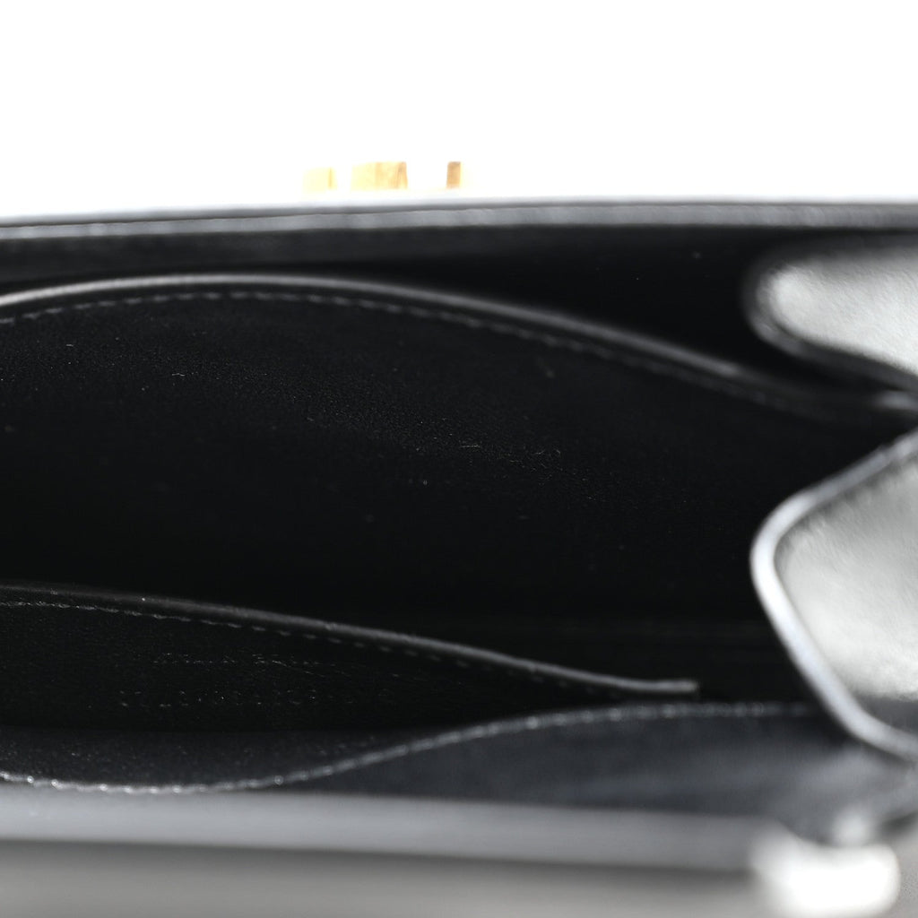 Calfskin Mini Classic Monogram Cassandra Top Handle Black