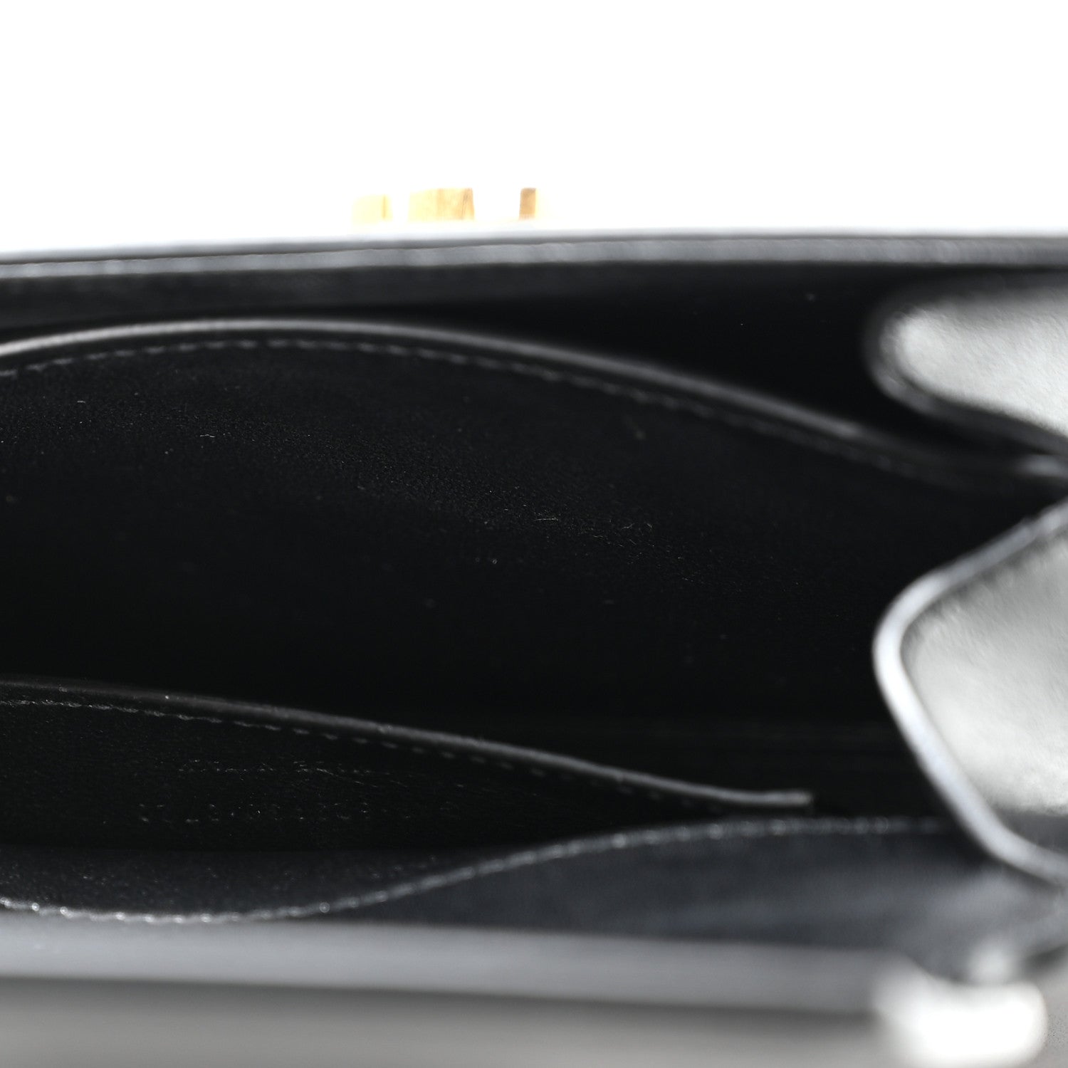 Calfskin Mini Classic Monogram Cassandra Top Handle Black