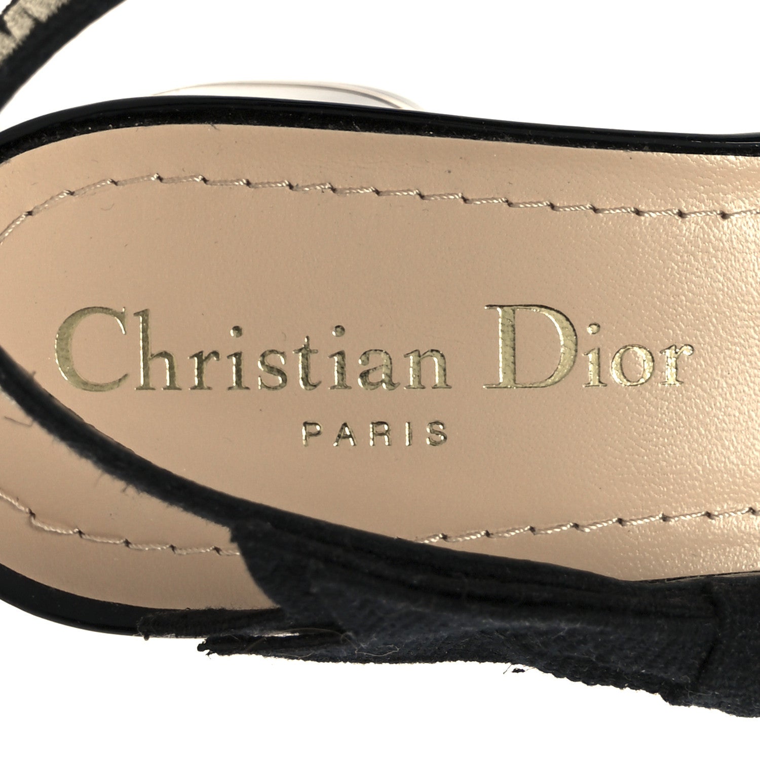 Patent Miss Dior Slingback Pumps 37.5 Black