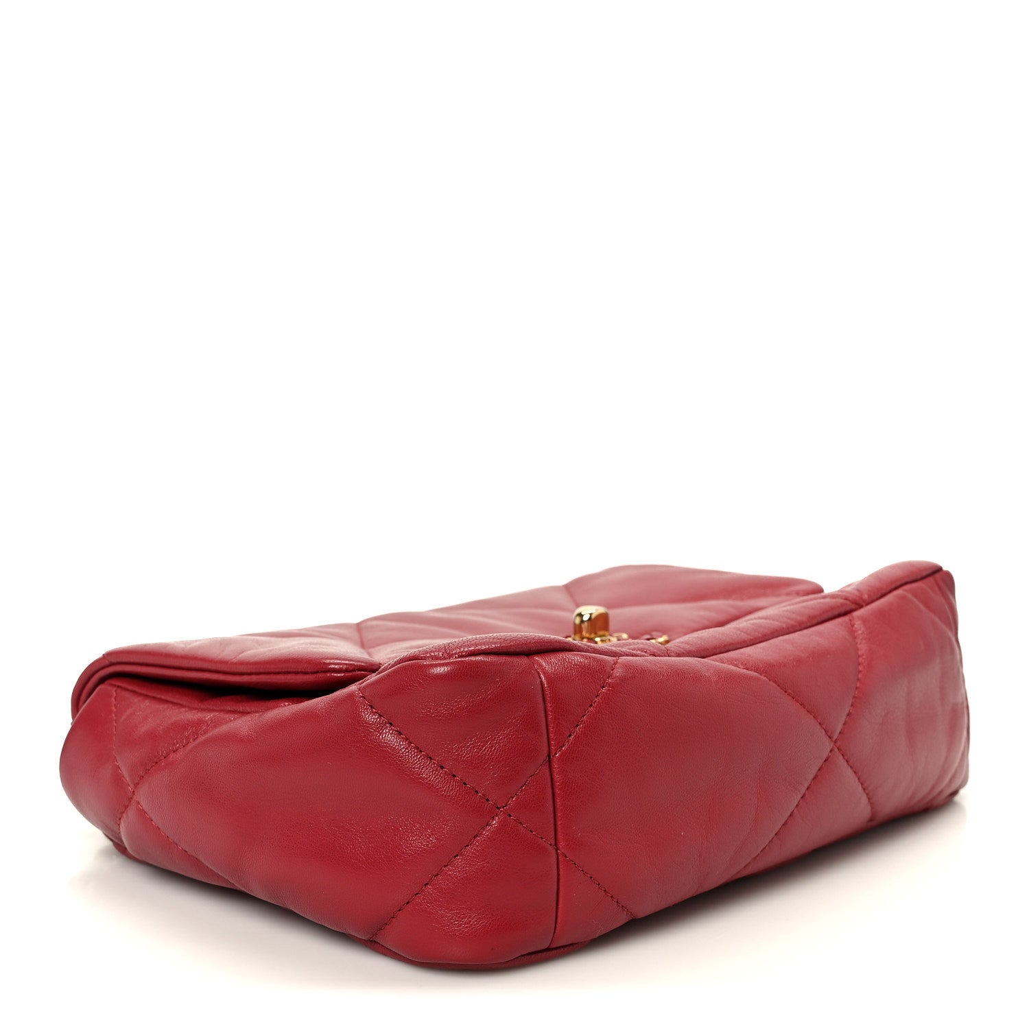 Goatskin Quilted Medium Chanel 19 Flap Red