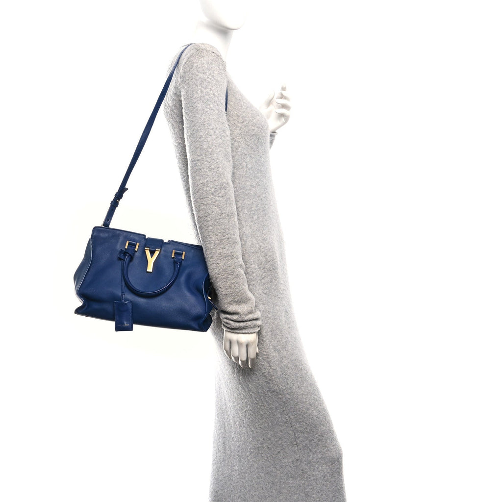 Calfskin Small Classic Y Cabas Royal Blue