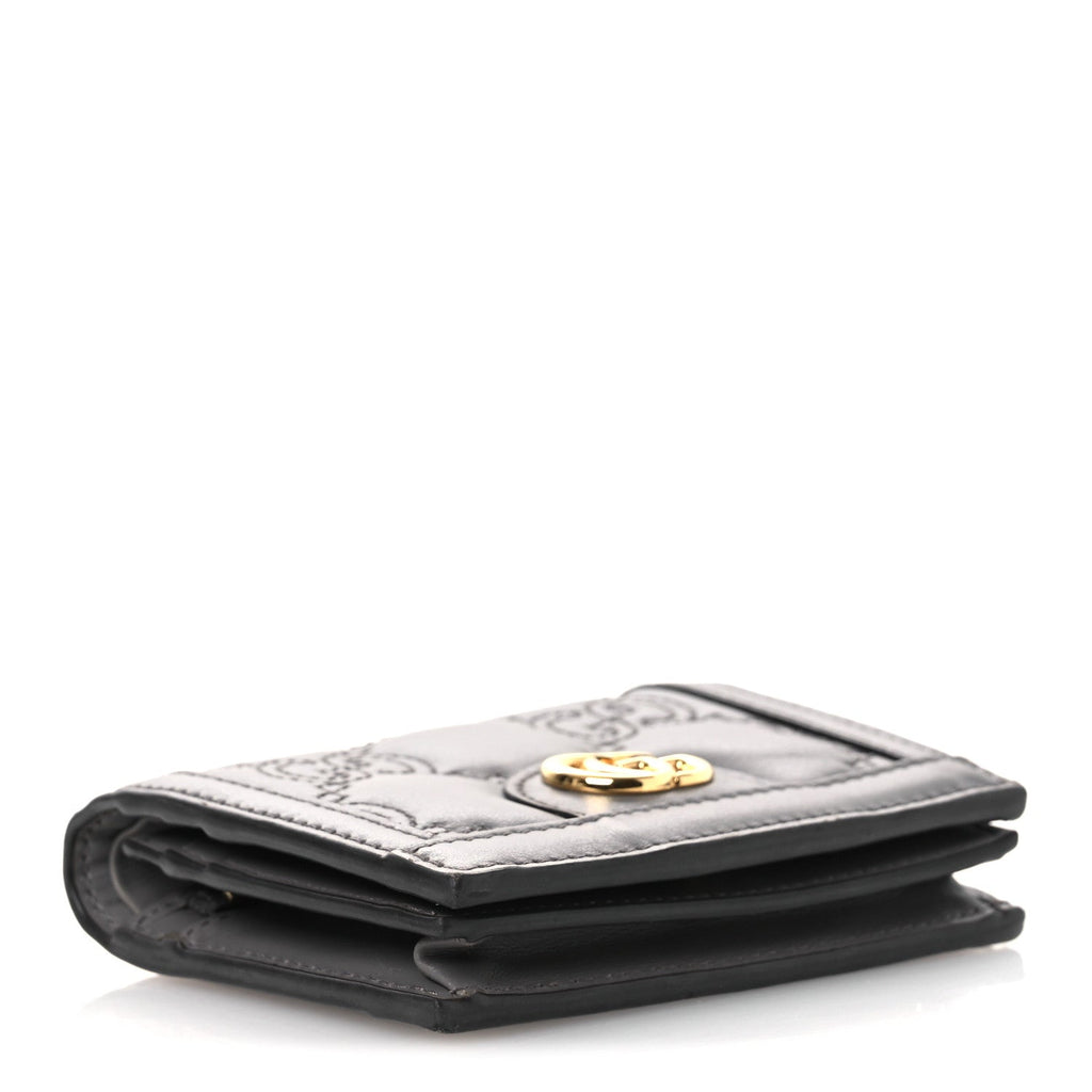 Calfskin GG Matelasse  Case Wallet Grey