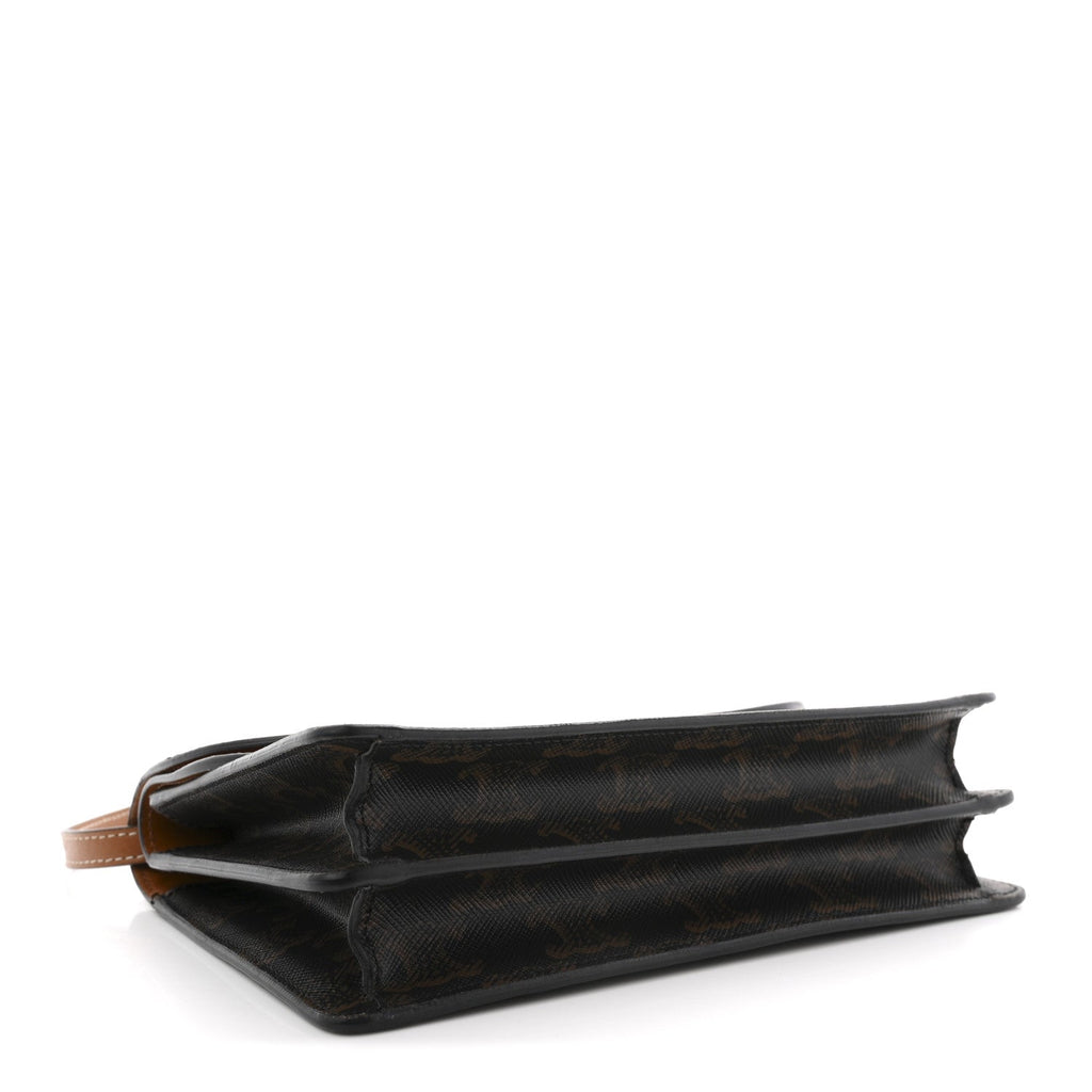 Triomphe Canvas Lambskin Wallet On Strap Tan