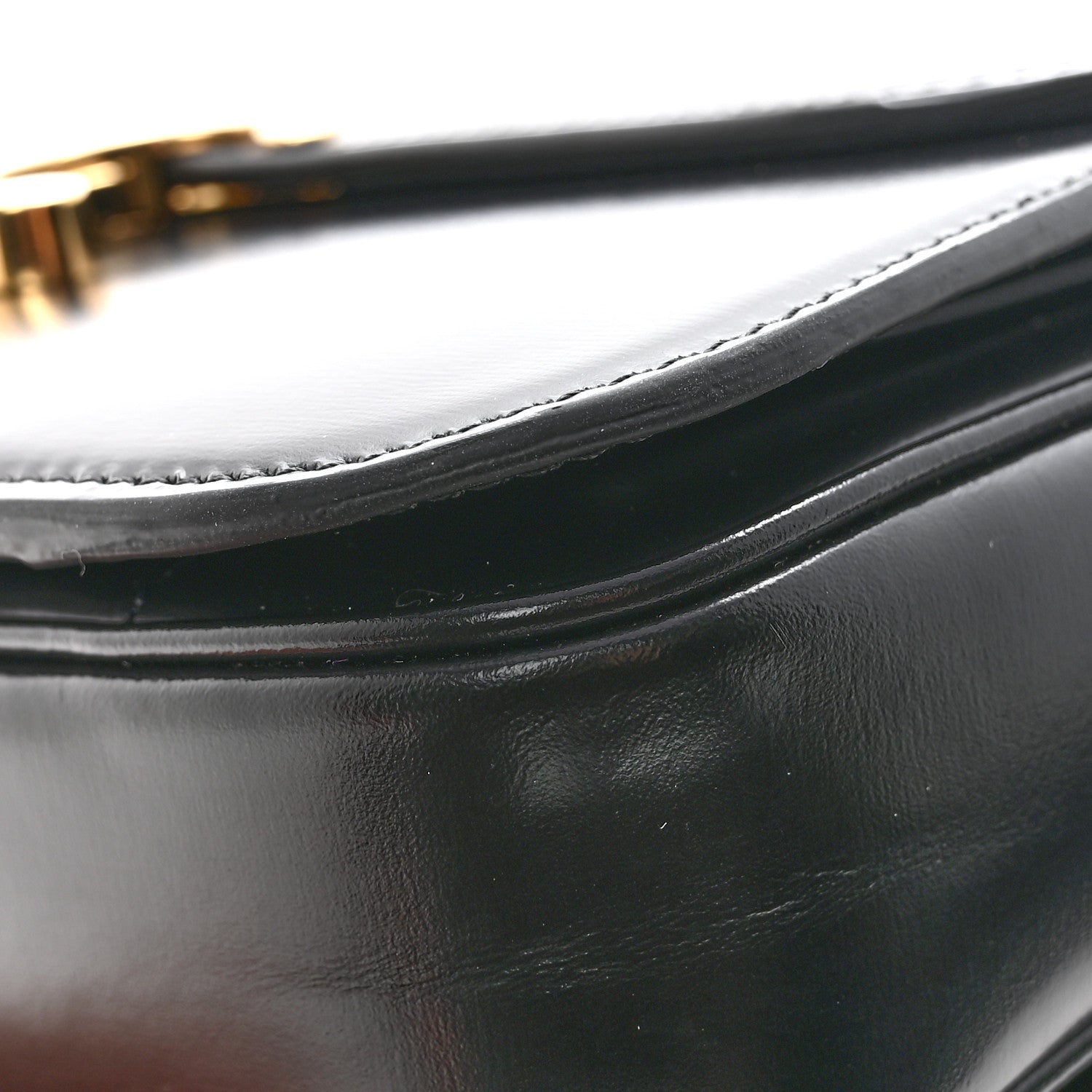 Shiny Calfskin Medium Triomphe Black