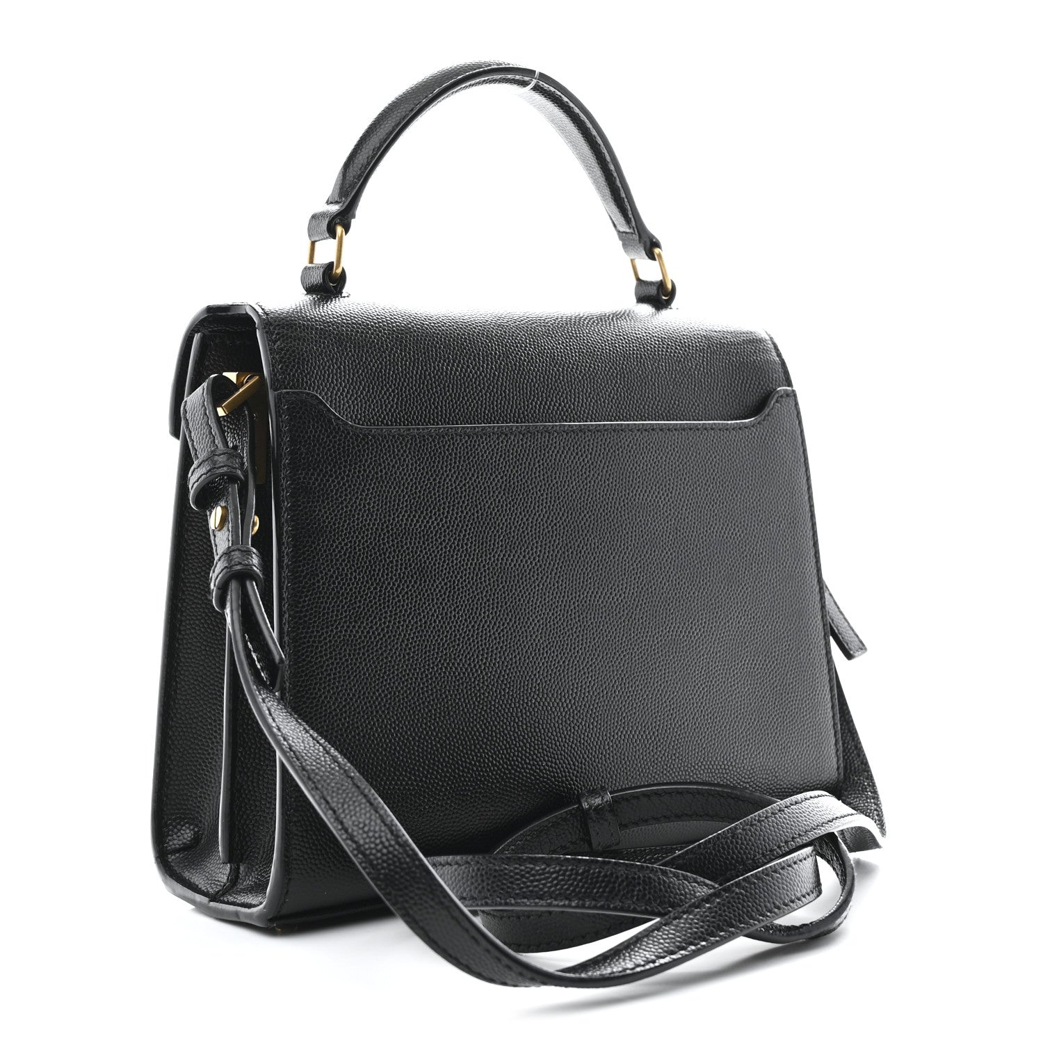 Grain De Poudre Mini Classic Monogram Cassandra Top Handle Black