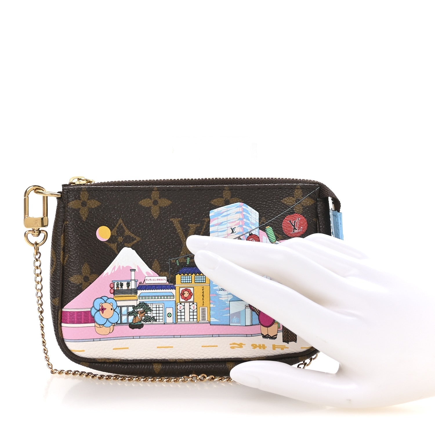 Monogram 2022 Christmas Animation Tokyo Mini Pochette Accessories Blue