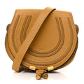 Calfskin Mini Marcie Round Crossbody Bag Dusty Yellow