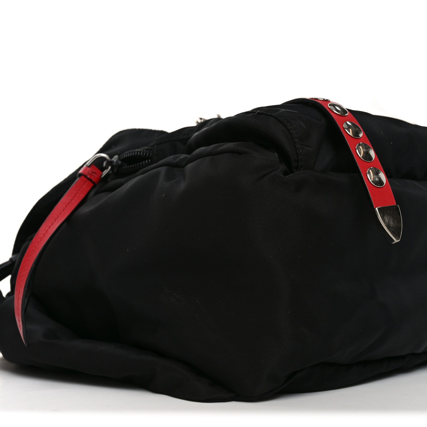 Nylon New Vela Studded Marsupio Belt Bag Black Fuoco