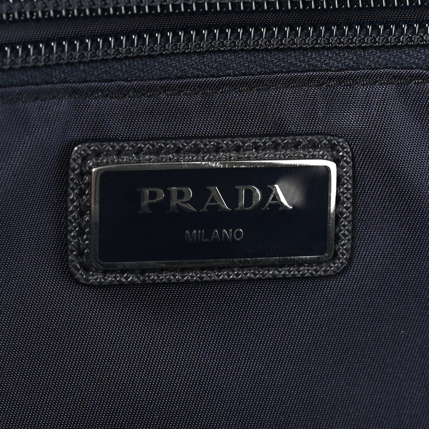 Re-Nylon Saffiano Double Snap Buckle Zip Flap Shoulder Bag Bleu