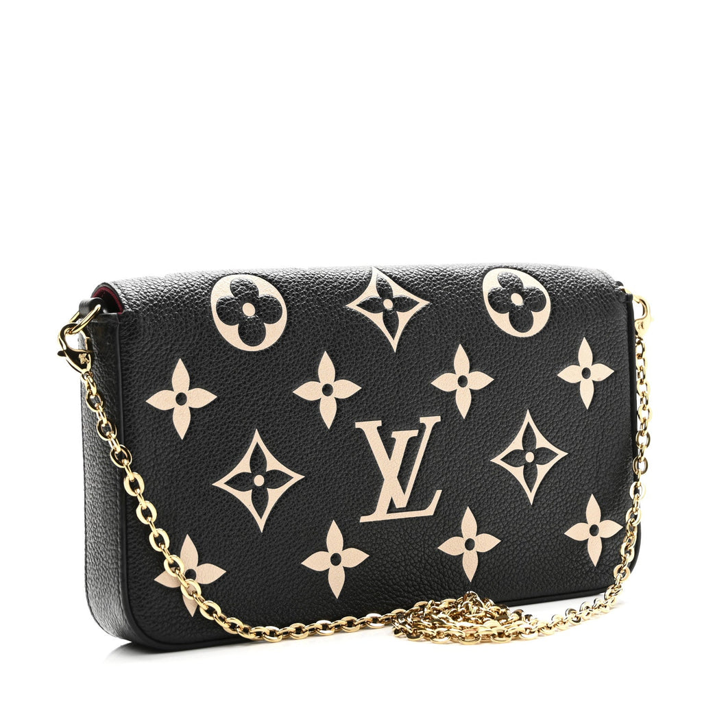 Empreinte Monogram Giant Felicie Pochette Black Beige