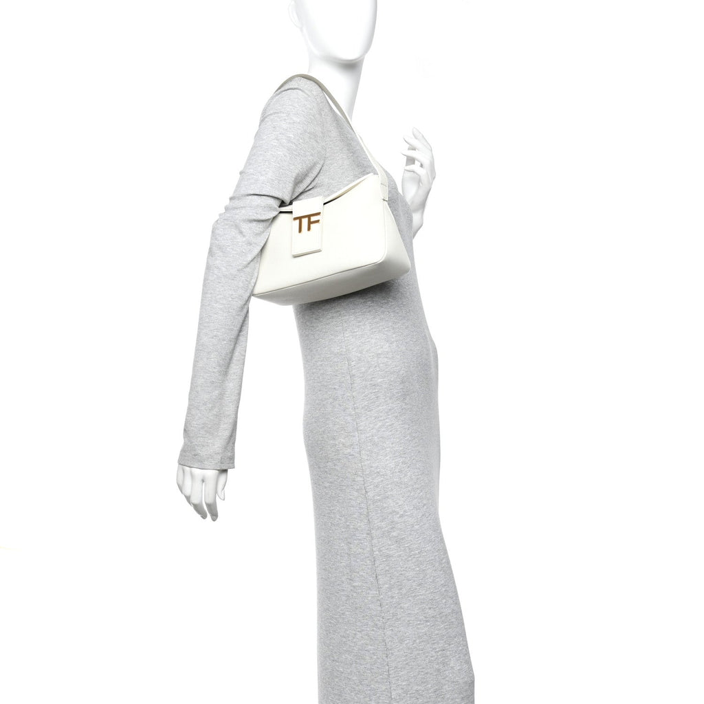 Grained Calfskin Mini TF Hobo White