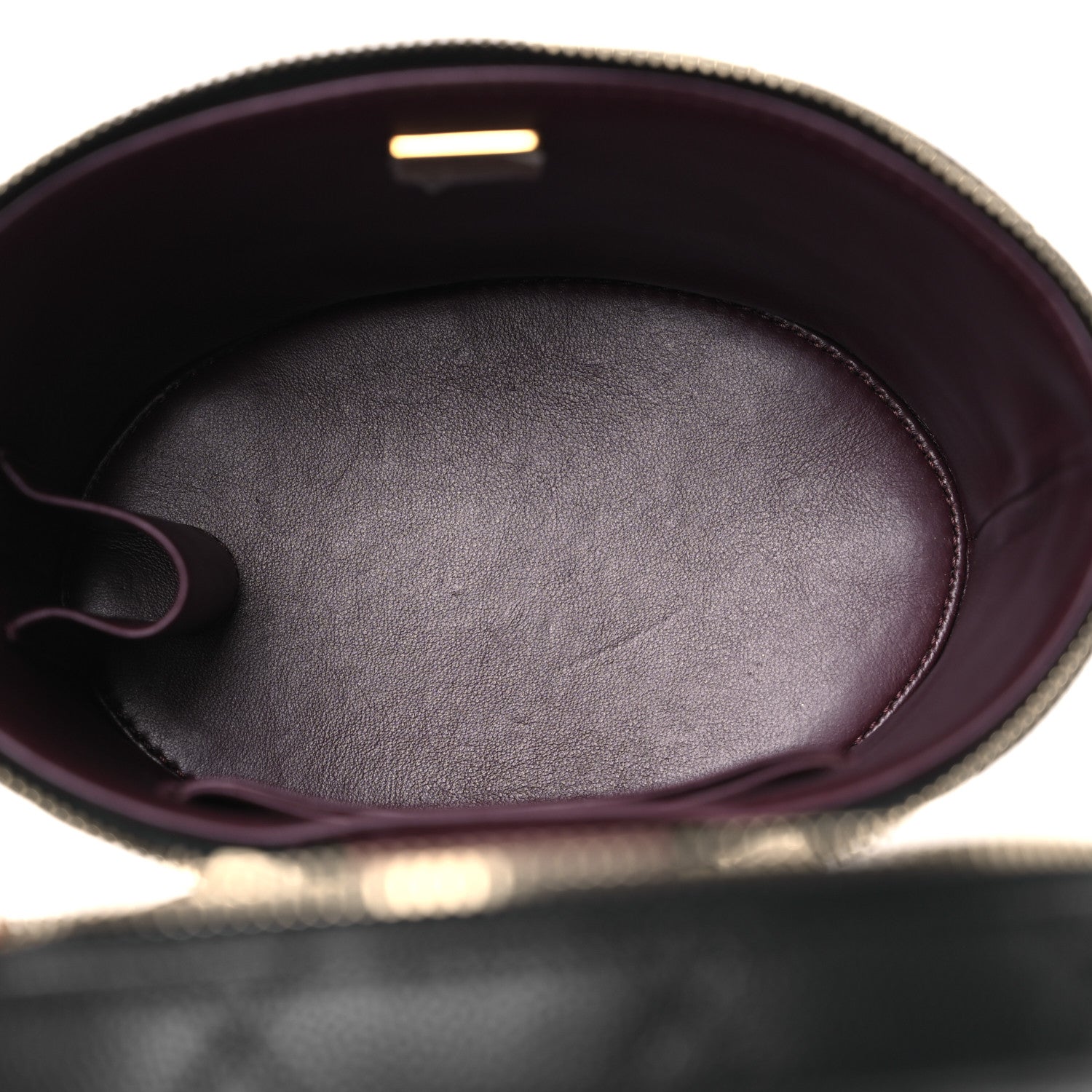Caviar Quilted Top Handle Vanity Case Black