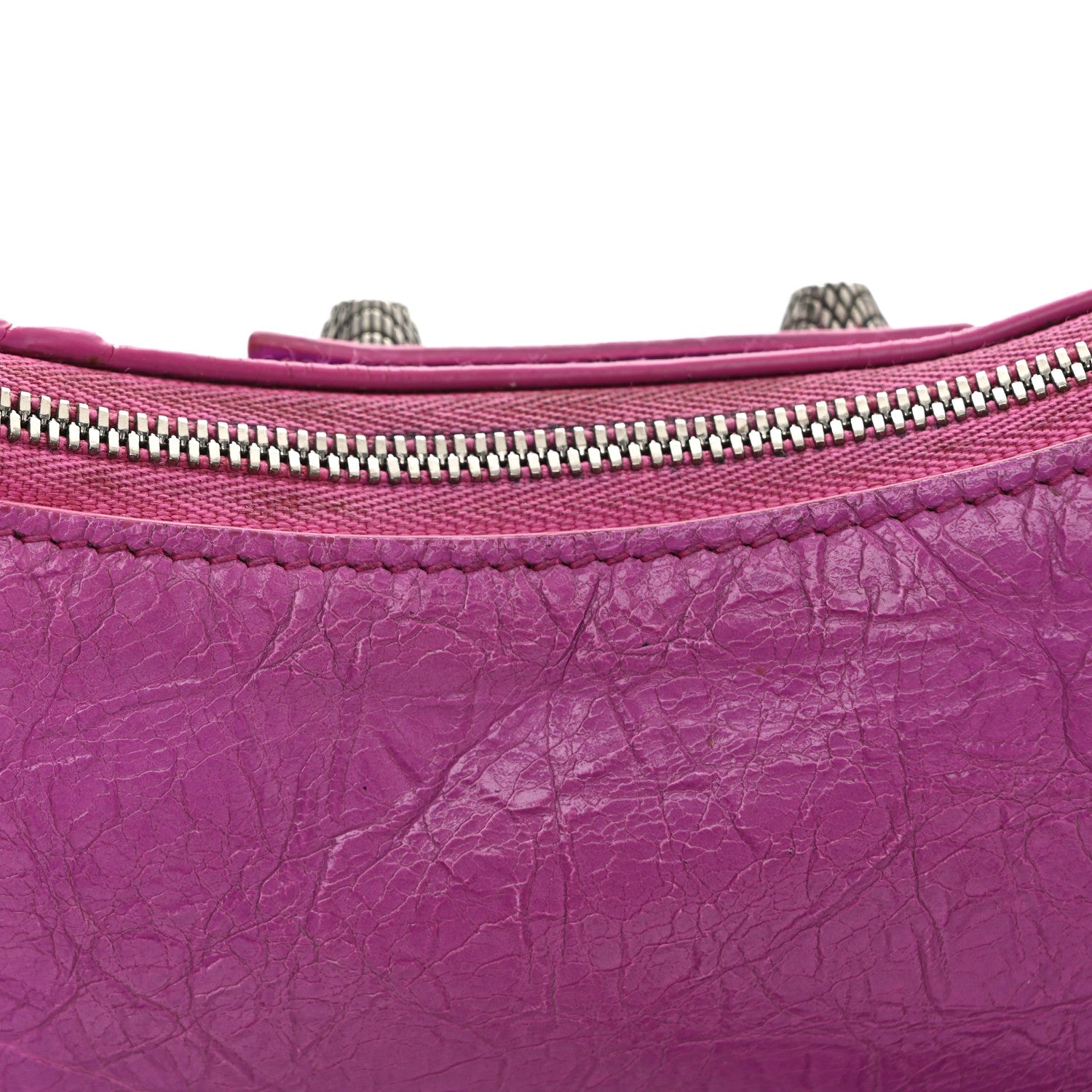 Agneau Arena Le Cagole Mini Purse With Chain Lipstick Pink