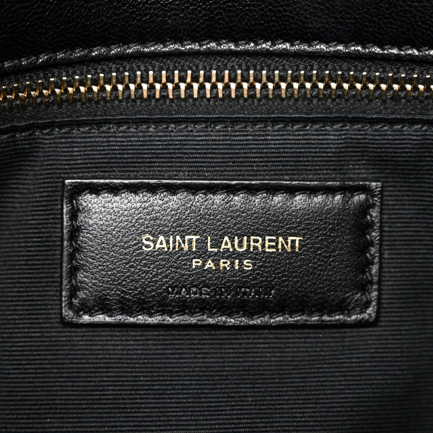 Lambskin Quilted Medium Loulou Puffer Monogram Chain Satchel Black