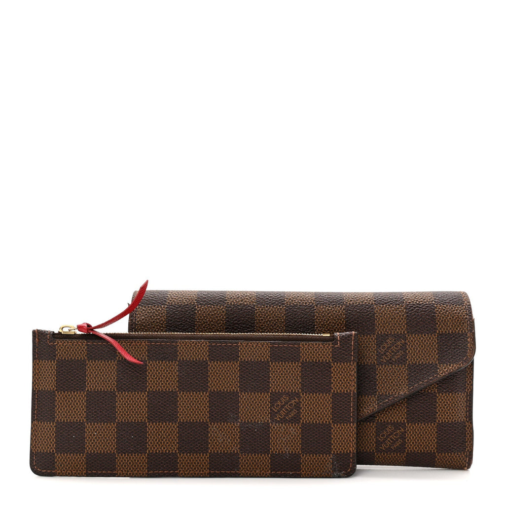Damier Ebene Josephine Wallet Red