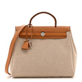 Toile Vache Calfskin Herbag 30 PM Black Natural