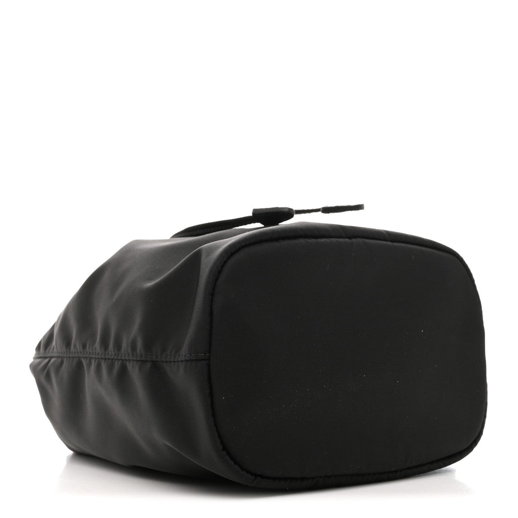 Re-Nylon Vela Drawstring Wristlet Pouch Black